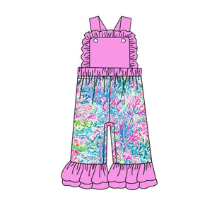SR1806 pre-order baby girl clothes floral girl summer  jumpsuit-2024.5.14