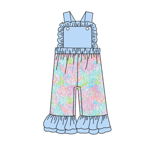 SR1808 pre-order baby girl clothes floral girl summer  jumpsuit-2024.5.14