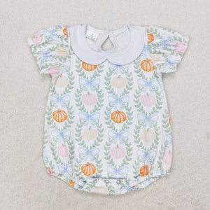 SR1827 pre-order baby girl clothes pumpkin bow toddler girl summer bubble-2024.5.15