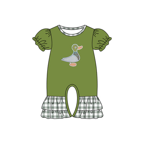 SR1841 pre-order baby girl clothes mallard toddler girl fall romper-2024.5.16