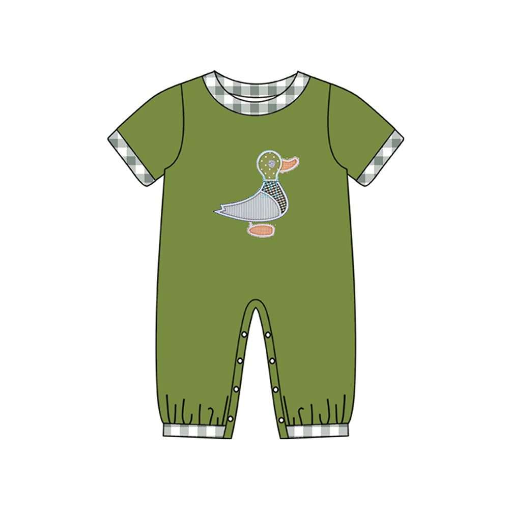 SR1842 pre-order baby boy clothes mallard toddler boy fall romper-2024.5.16