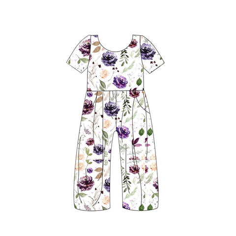 SR1848 pre-order baby girl clothes floral girl summer  jumpsuit-2024.5.19