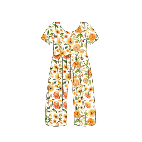 SR1849 pre-order baby girl clothes floral girl summer  jumpsuit-2024.5.19