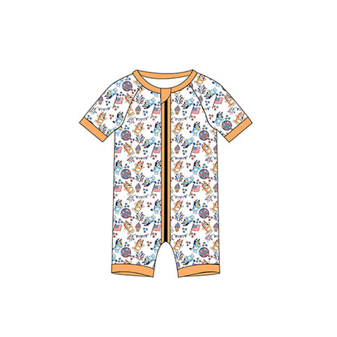 SR1851 pre-order baby boy clothes cartoon dog toddler boy summer romper-2024.5.19