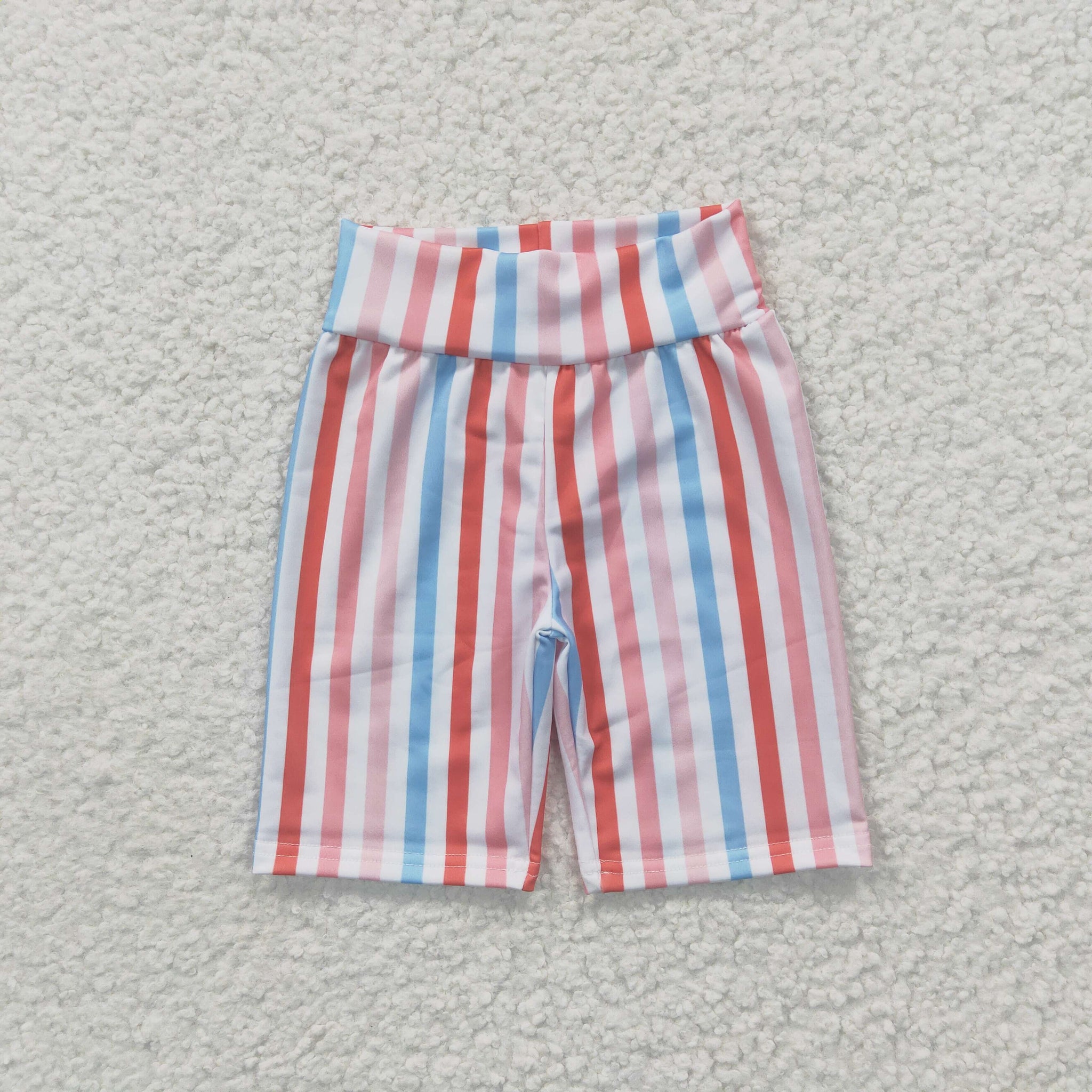 Kids girl colorful striped cycling pants