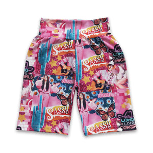 Cowgirls western sassy butterfly baby girls cycling short pants
