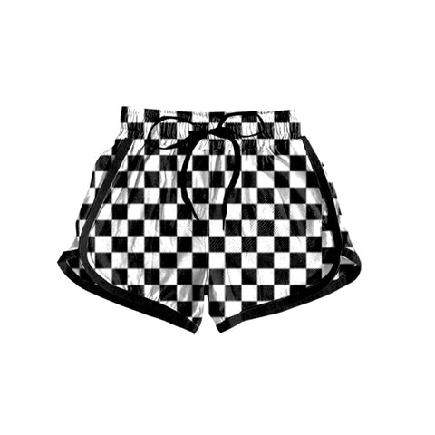 SS0278 pre-order toddler clothes balck gingham girl summer shorts