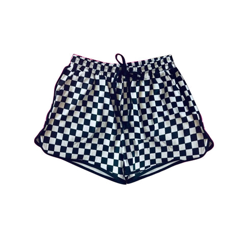 SS0279 pre-order adult clothes black gingham adult women summer shorts