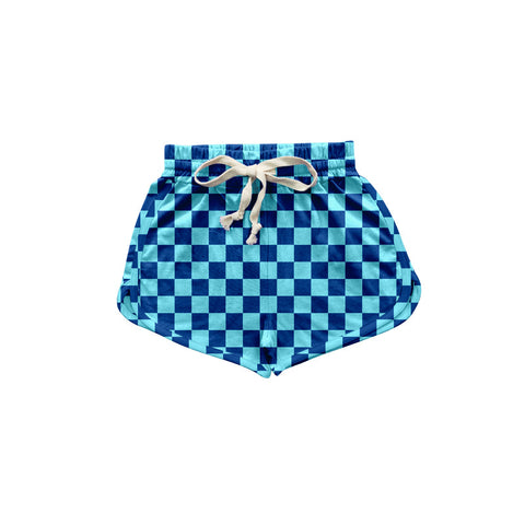 SS0296 pre-order baby boy clothes blue gingham boy summer shorts
