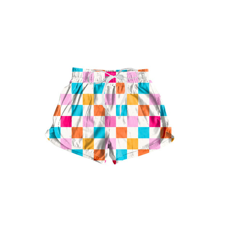 SS0300 pre-order toddler clothes gingham girl summer shorts