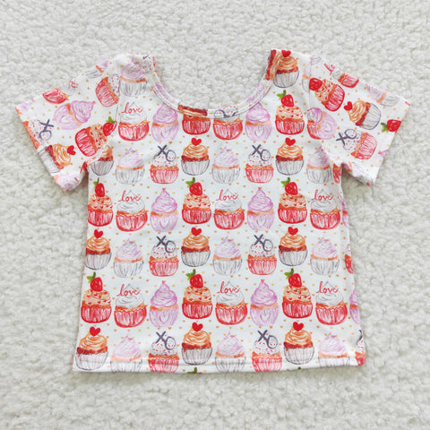 GT0204 toddler girl clothes strawberry girl summer tshirt