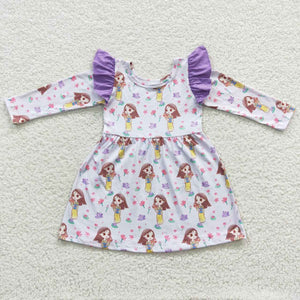 GLD0252 toddler girl clothes princess girl winter dress