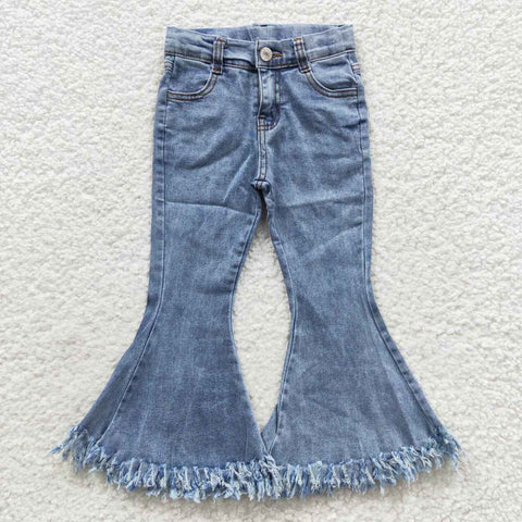 P0132 teenage girls clothing girls bell bottom pants blue girl jeans