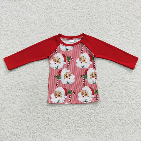 6 C6-8 toddler boy clothes boy christmas shirt top