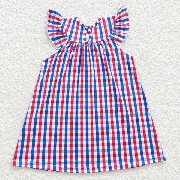GSD0387 baby girl clothes smock patriotic 4th of July dress 11