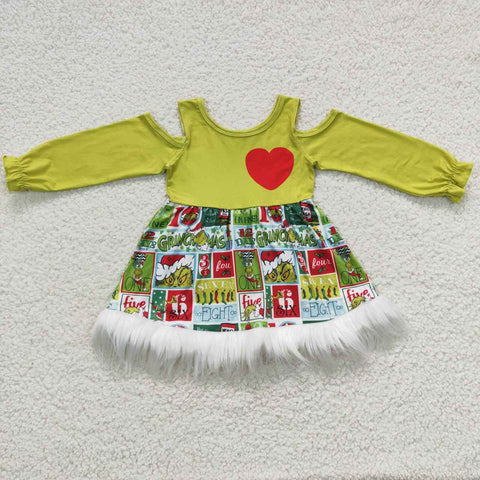GLD0247 kids clothes girls cartoon girl christmas dress