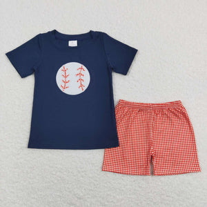 BSSO0404 baby boy clothes baby baseball outfit toddler summer outfits boy summer shorts set 1