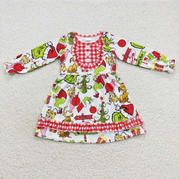 GLD0297 toddler girl dresses girl christmas dress