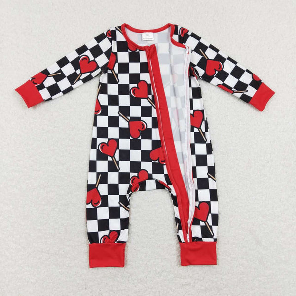 LR0856 baby clothes western clothes heart baby valentines day romper clothes