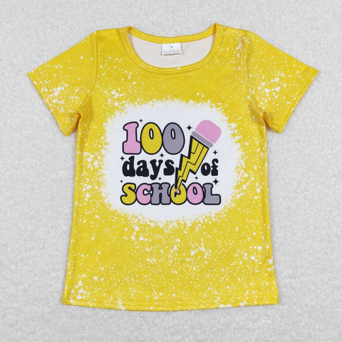 GT0387 baby boy clothes boy back to school top 100days of school tshirt