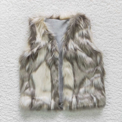 6 A21-15 girl clothes  fur vest winter cost