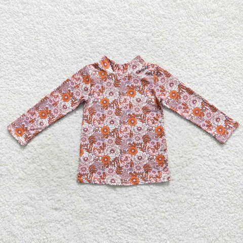 GT0283 kids clothes girls girl floral winter top