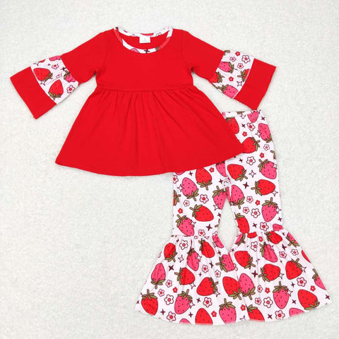 GLP0889 toddler girl clothes strawberry girl winter outfit