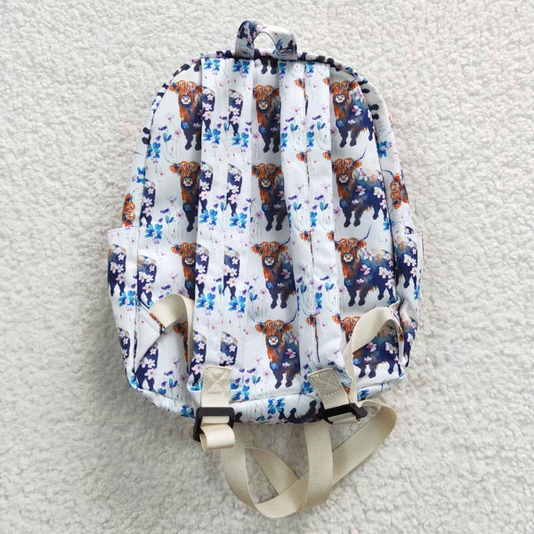 BA0078 toddler backpack flower girl gift back to school cow farm preschool bag