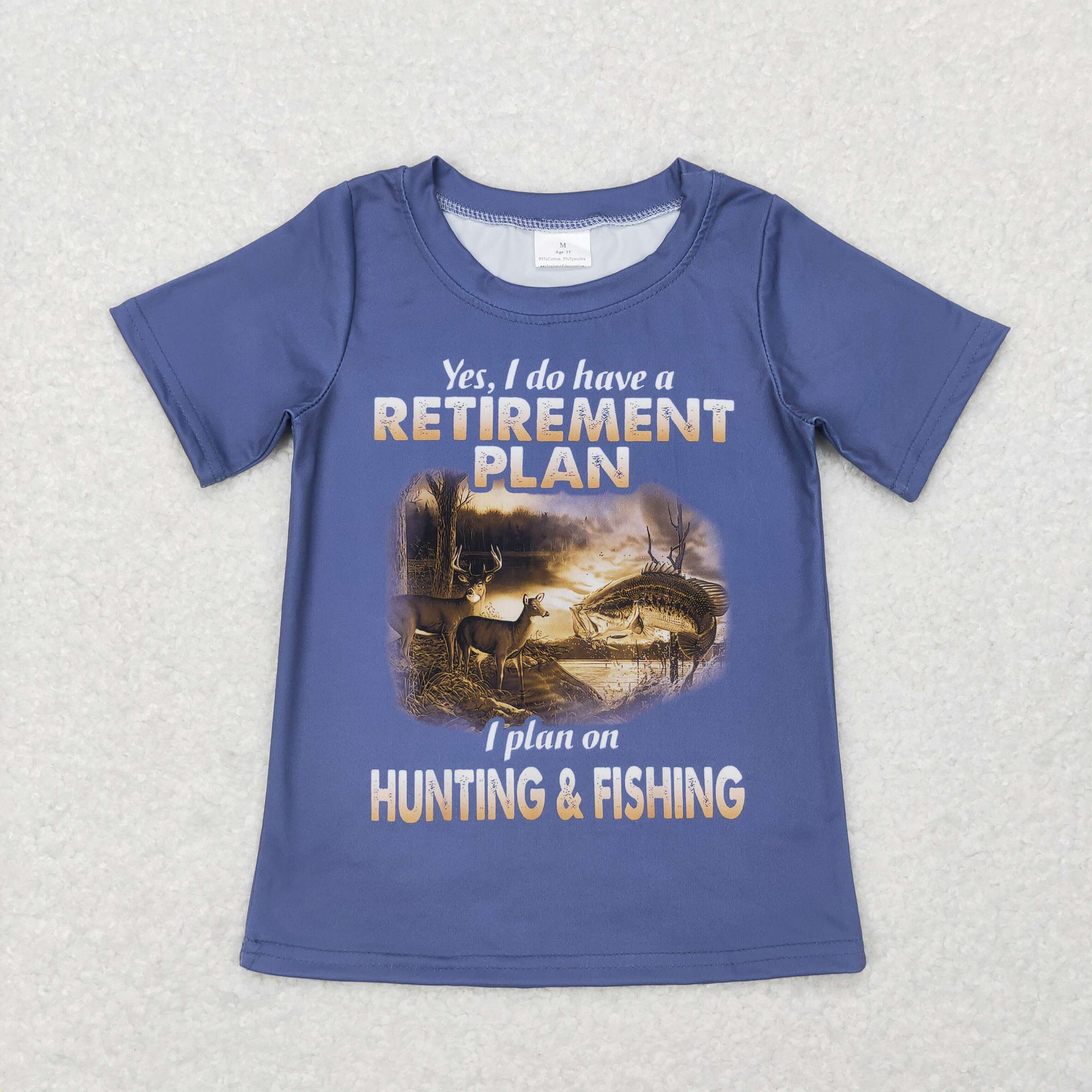BT0415 toddler clothes baby summer tshirt boy hunting clothes fishing tshirt