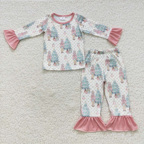 GLP0571 toddler girl clothes girl winter pajamas set