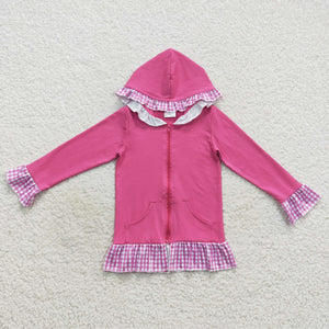 GT0261 toddler girl clothes girl winter top zipper coat
