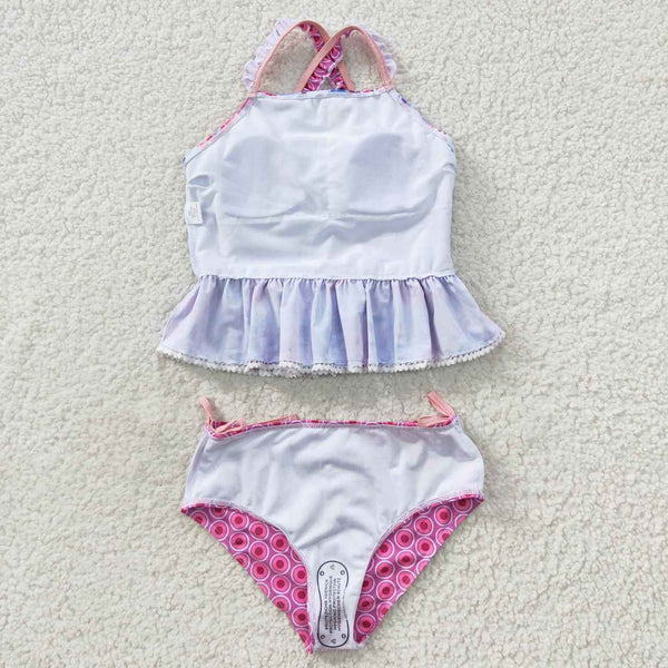 S0156 baby girl clothes floral girl swimsuit swimwear