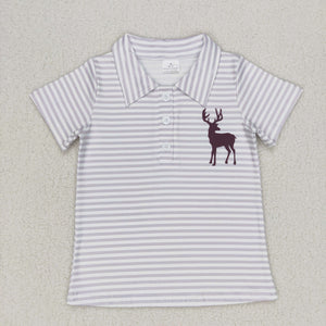BT0337 kids clothes boys deer boy summer tshirt deer shirt