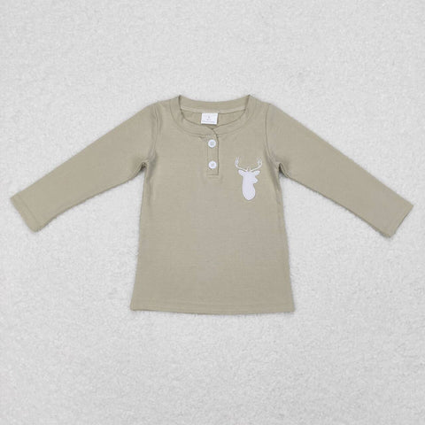 GT0352 kids clothes boys deer embroidery cotton boy winter top 1
