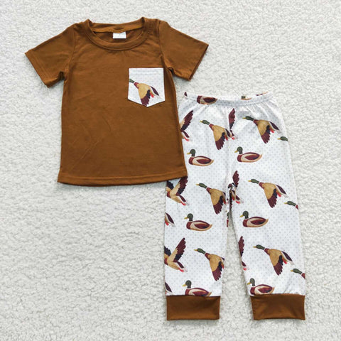 BSPO0102 baby boy clothes brown duck fal spring outfits
