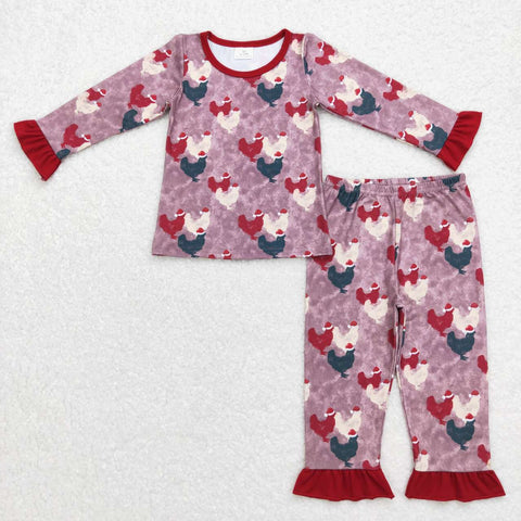 GLP0848 baby girl clothes chicken girl christmas outfit