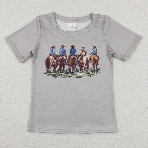 BT0505 baby boy clothes toddler cowboy tshirt boy summer tshirt