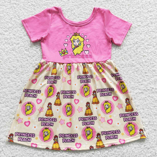 GSD0389 baby girl clothes cartoon girl summer dress