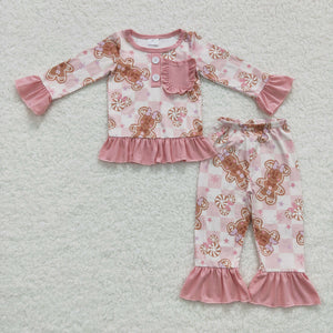 GLP0548 toddler girl clothes girl pajamas set