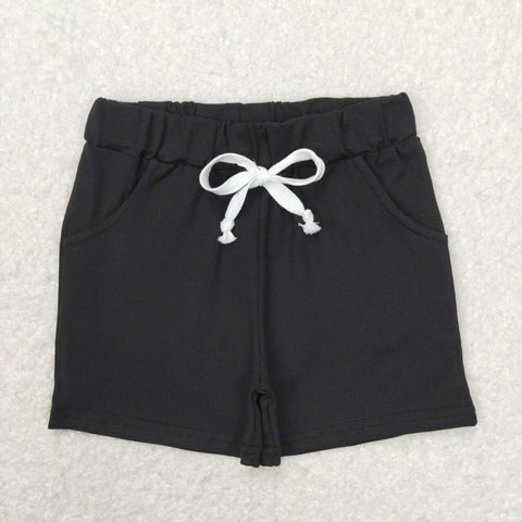 SS0137 RTS toddler clothes black summer shorts bottom