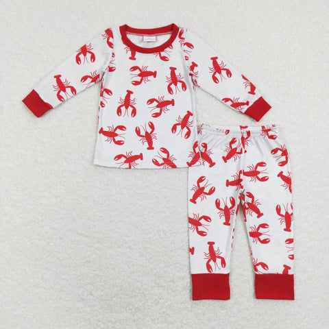 BLP0441 toddler boy clothes baby crayfish outfit boy winter pajamas set