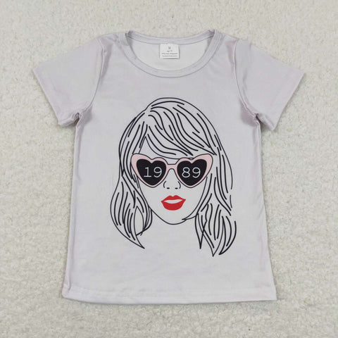GT0434 RTS baby girl clothes 1989 singer print girl summer tshirt top girl summer clothes
