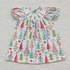 GSD0440  toddler girl clothes smock girl christmas dress