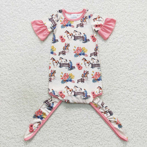 NB0021 baby clothes western newborn gown