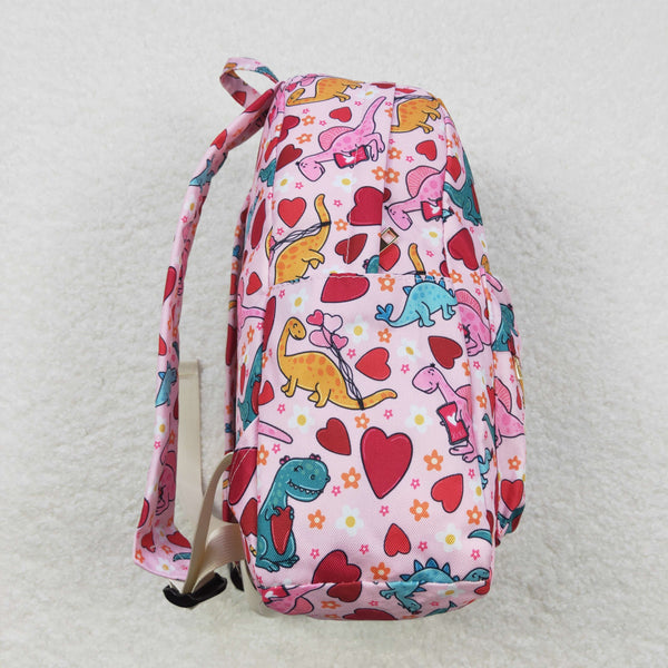 BA0154 toddler backpack dinosaur heart valentines day girl gift back to school preschool bag travel backpack