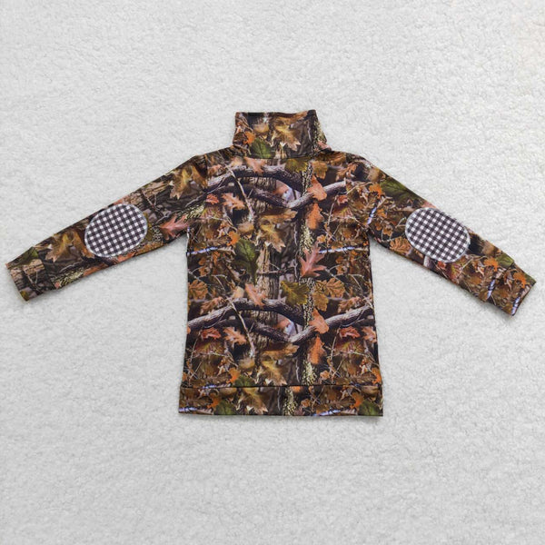 BT0331 toddler boy clothes hunting camo deer boy winter zipper top