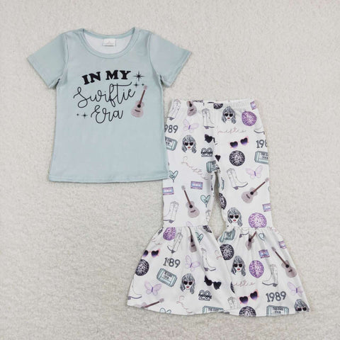 GSPO1247 baby girl clothes girls guitar fall spring singer baby bell bottoms outfit