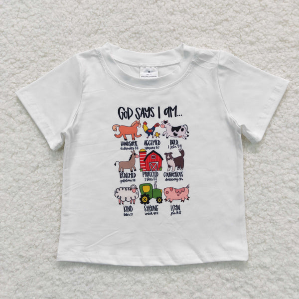 BT0373 baby girl clothes toddler girl summer farm tshirt boy summer tshirt