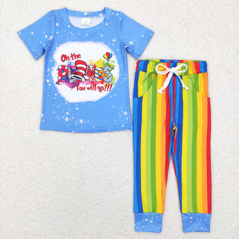 BSPO0176 baby boy clothes boy dr.seuss spring outfit