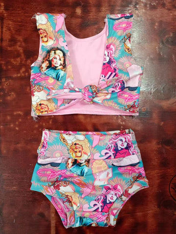 custom order MOQ:5sets each design baby girl clothes summer outfit (milk silk)